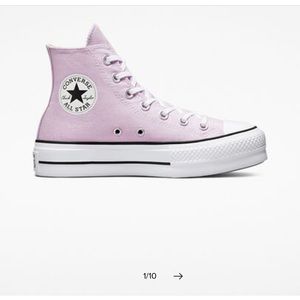 Converse pale amethyst size 6.5 all star lift platform